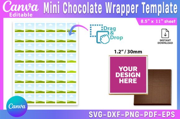 1,2 Neapolitan Chocolate Label Template: Canva Graphics