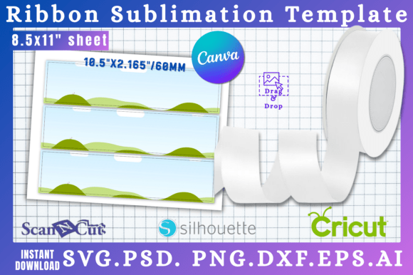 10.5x2.6 Ribbon Sublimation Template