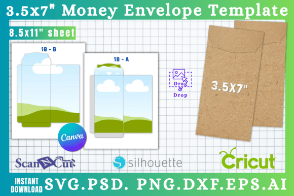 3.5x7 Money Envelope SVG Template 18