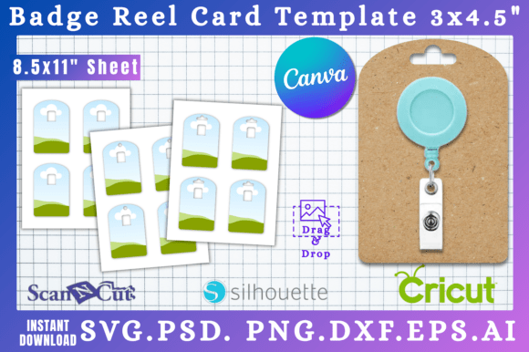 3x4.5 Badge Reel Display Card Template 3 Graphics for Canva