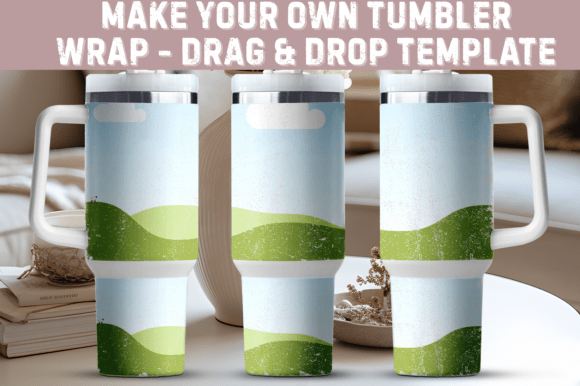 40oz Distressed Tumbler Wrap Template 01: Graphics for Canva