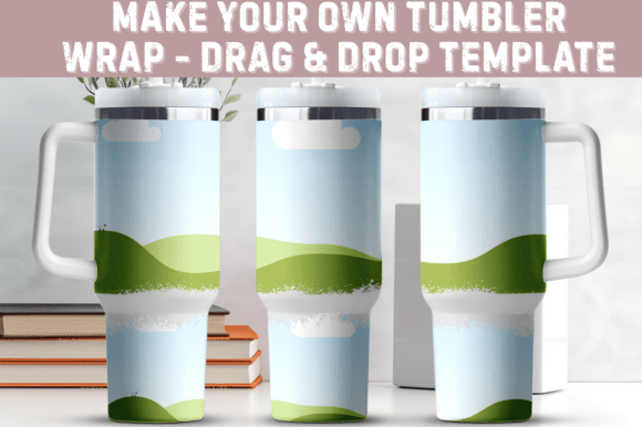 40oz Distressed Tumbler Wrap Template 02 — Canva Graphics