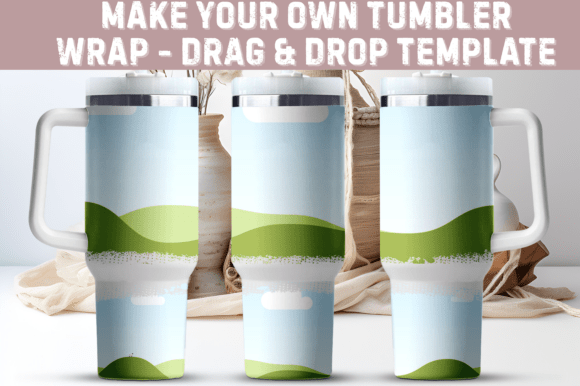 40oz Distressed Tumbler Wrap Template 03: Canva Graphics for Real Local Branding