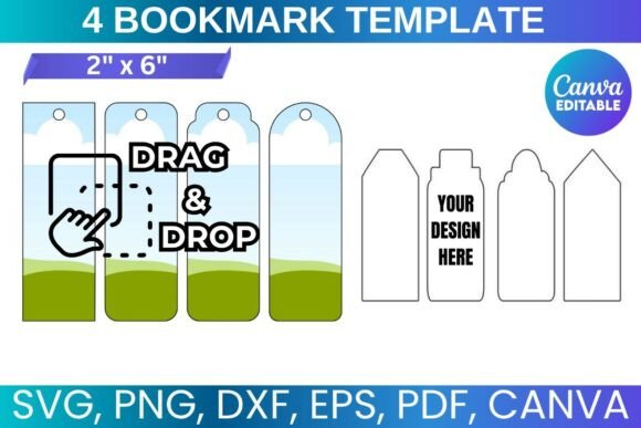 Bookmark Templates, Printable Bookmarks: Canva Graphics