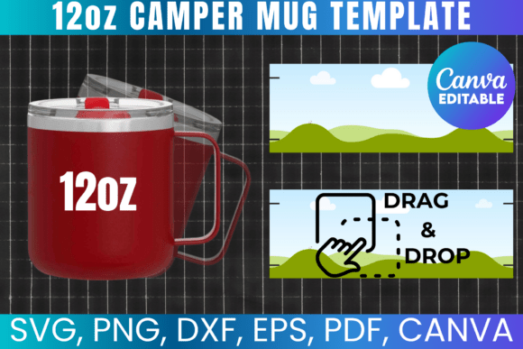 Camper Mug Template: Graphics for Canva & Creative Sellers