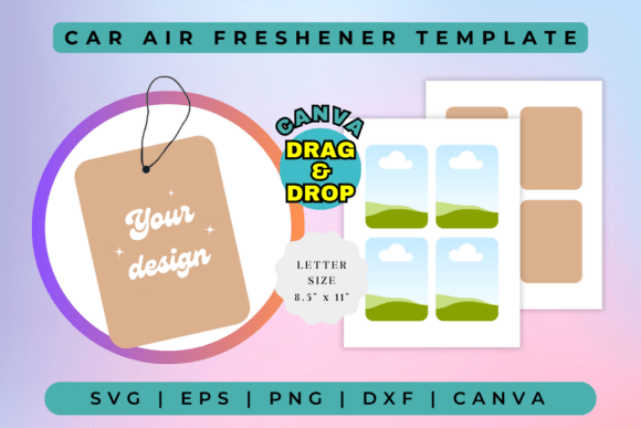 Car Air Freshener Template: Canva Graphics for Local Branding