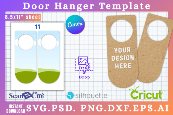 Doorknob Hanging Sign SVG: Canva Graphics for Editorial Use