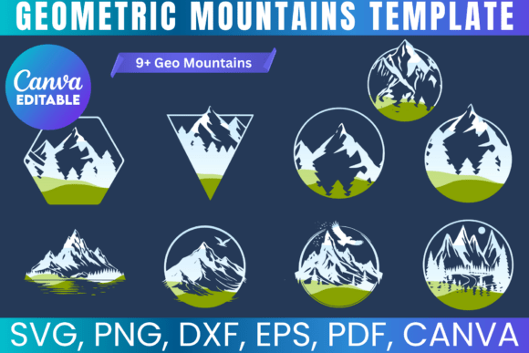 Geometric Mountains and Forest Template: Canva Graphics Review