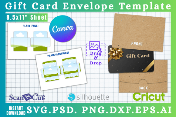 Gift Card Holder Envelope Template: Canva Graphics