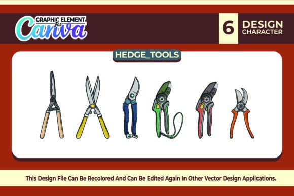Hedge Tools Vector Set: Canva Graphics for Farm-Themed Branding
