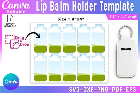 Lip Balm Gift Holder Template: Canva Graphics for Sellers