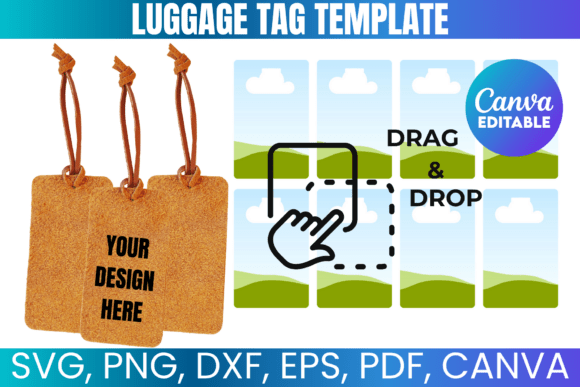 Luggage Tag Template, Luggage Tag SVG — Canva Graphics