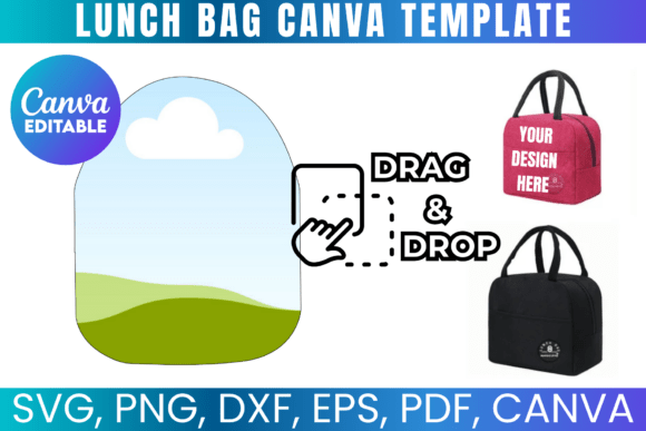 Lunch Bag Template: Canva & SVG Graphics