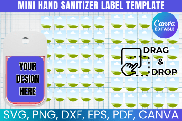 Mini Hand Sanitizer Label Template: Canva Graphics for Real Publishing
