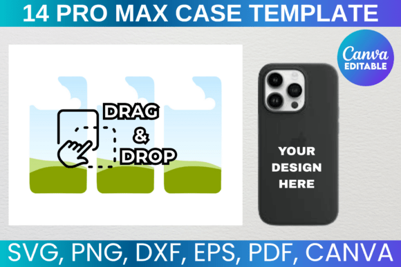 Phone Case 14 Pro Max Template: Graphics for Canva & Beyond