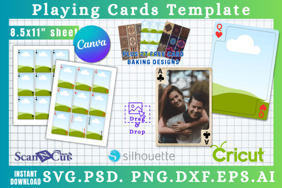 Pocker Playing Card Deck SVG Templates 2: Graphics for Canva & Creative Projects