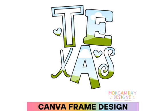Preppy State Texas PNG Graphics for Canva