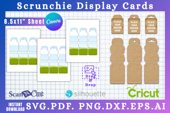 Scrunchie Display Tag SVG Template 4
