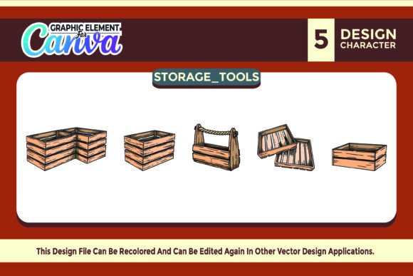 Storage Tools Graphic Element Set